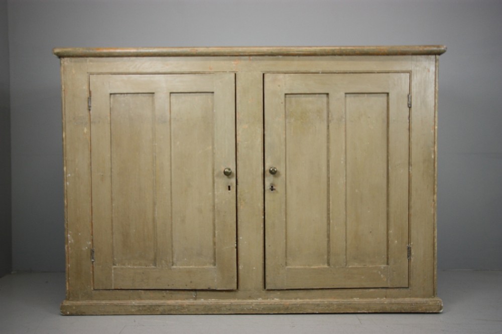 English Antique Cupboard in Original Lovely Paint.