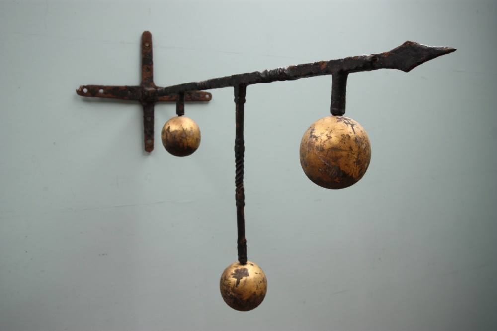 Georgian Antique Pawn Brokers Hanging Sign. 