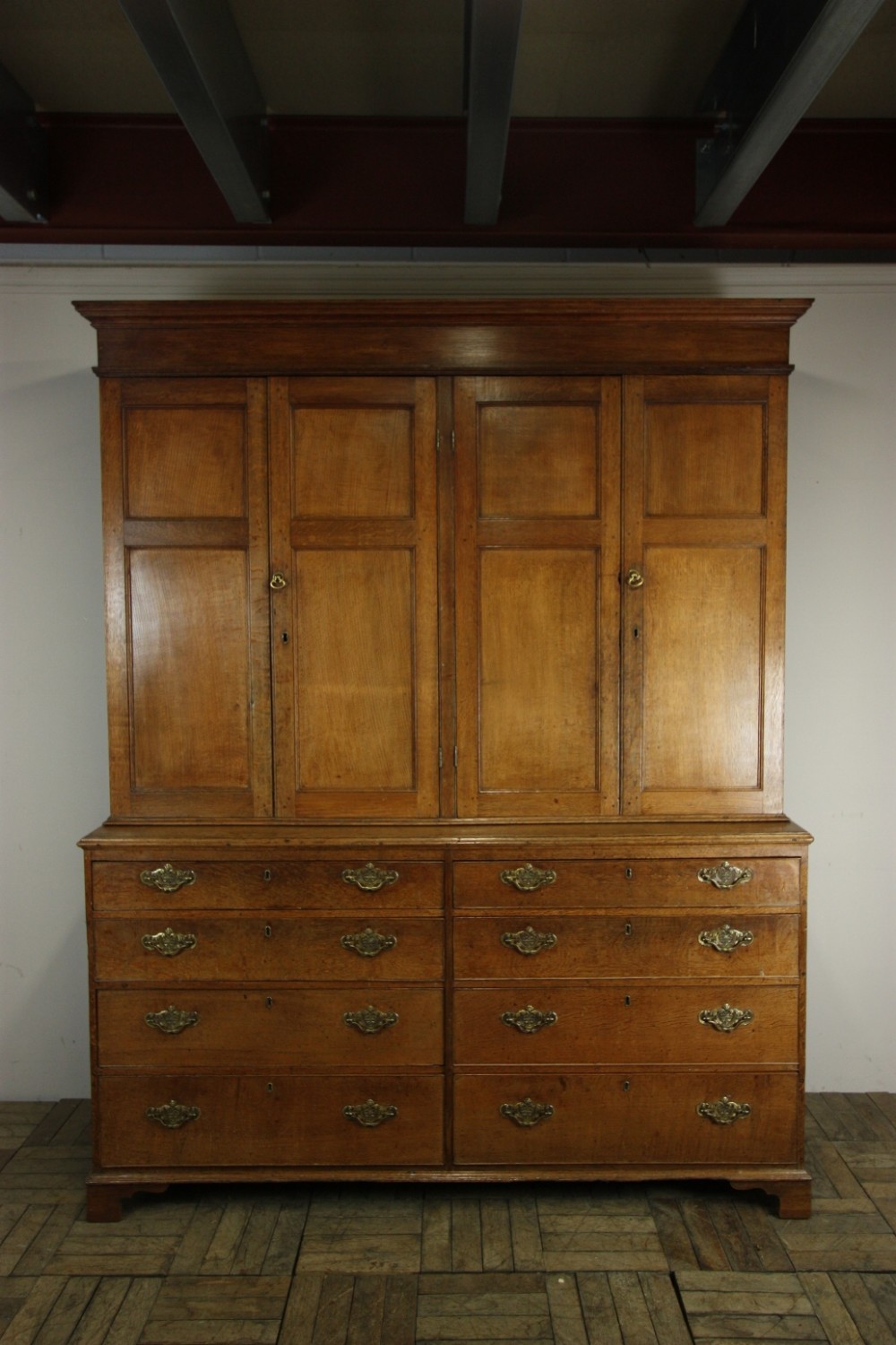 Georgian Antique Oak Housekeepers Cupboard.