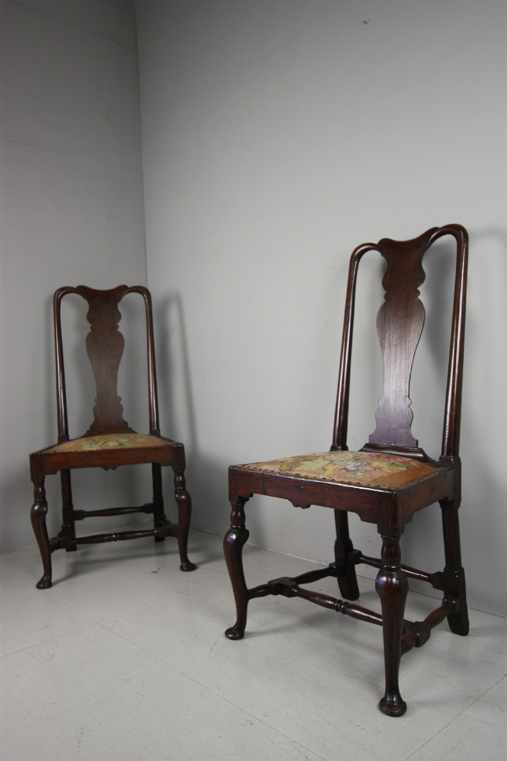 Wonderful Pair of 18th Century Antique Oak Chairs. 
