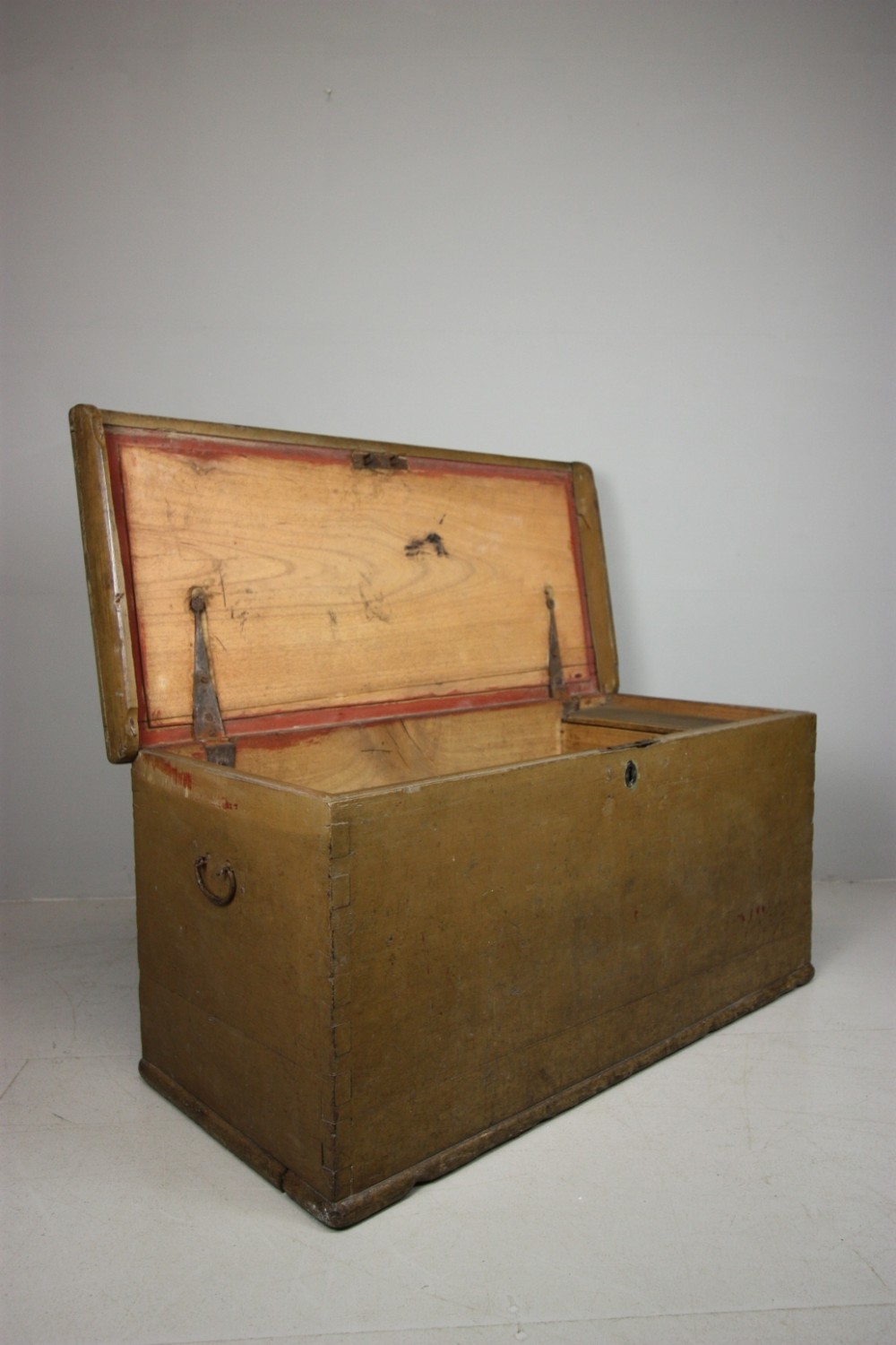 Georgian Antique Camphor Box in Original Paint. 