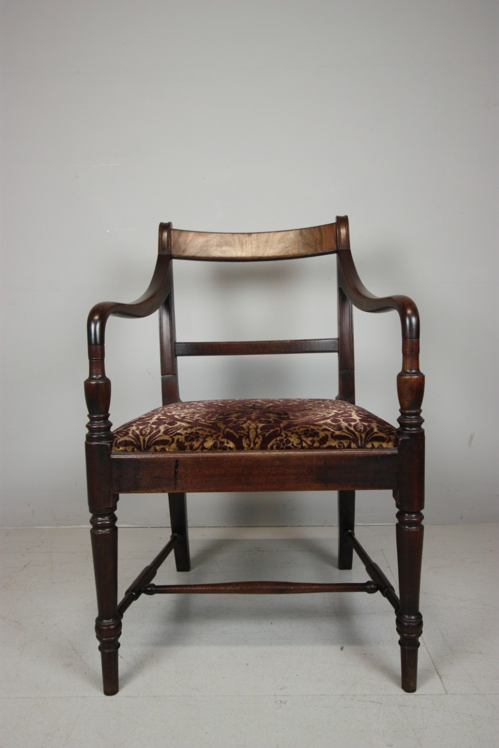 Georgian Antique Mahogany Desk Armchair. 