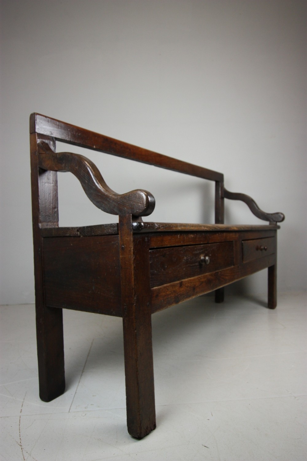 Fabulous Antique Chestnut Bench Seat. 
