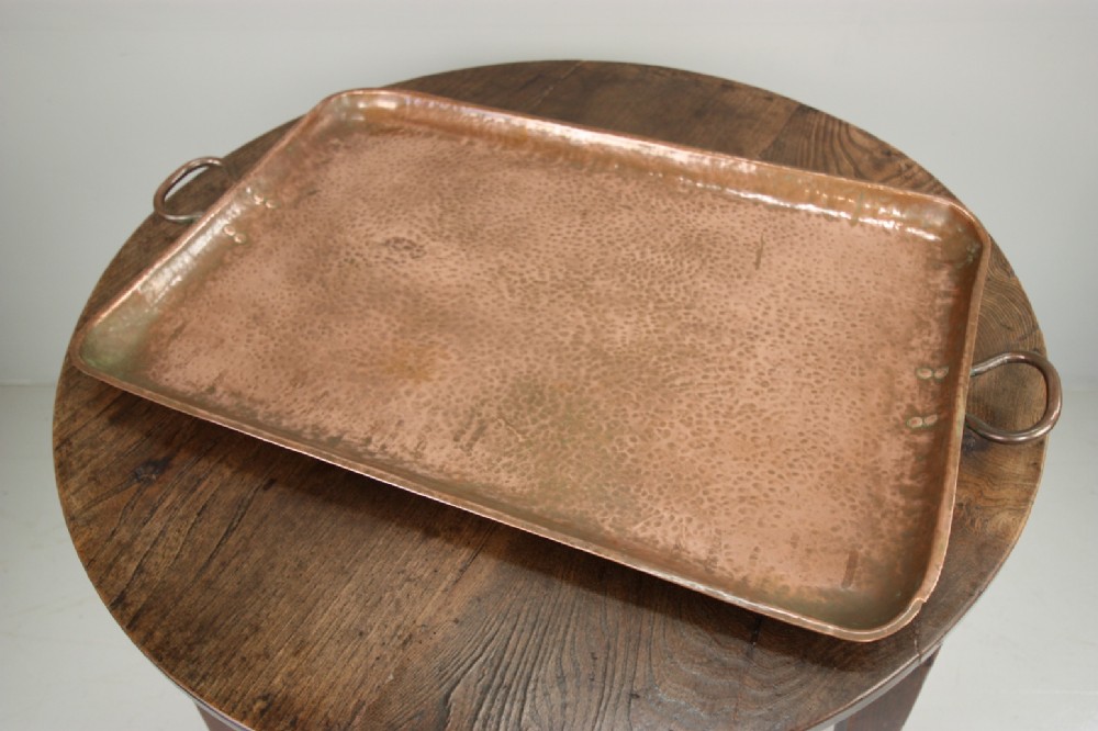 Large 19th Century Antique Copper Serving Tray. 