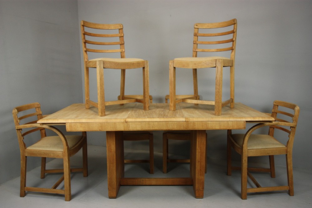 A super quality English oak dining suite by Heals of London.