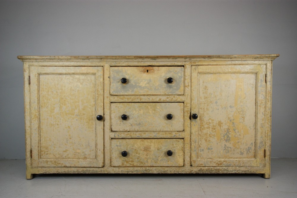 Superb Georgian Antique Dresser in Original Paint.