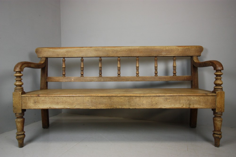 Cumbrian Antique Bench Seat in Original Cream Paint.