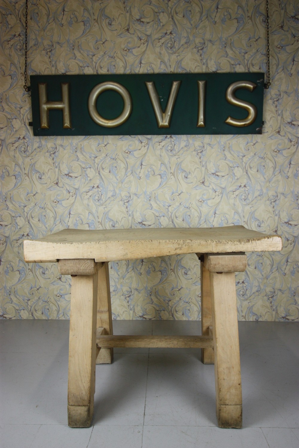 Fabulous English Antique Sycamore Butchers Table. 