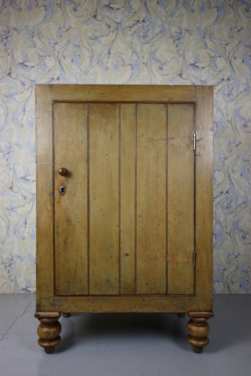 19th Century Cumbrian Antique Cupboard in Original Paint.
