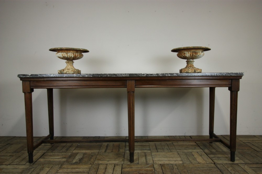 19th Century Antique Marble & Mahogany Console Table.