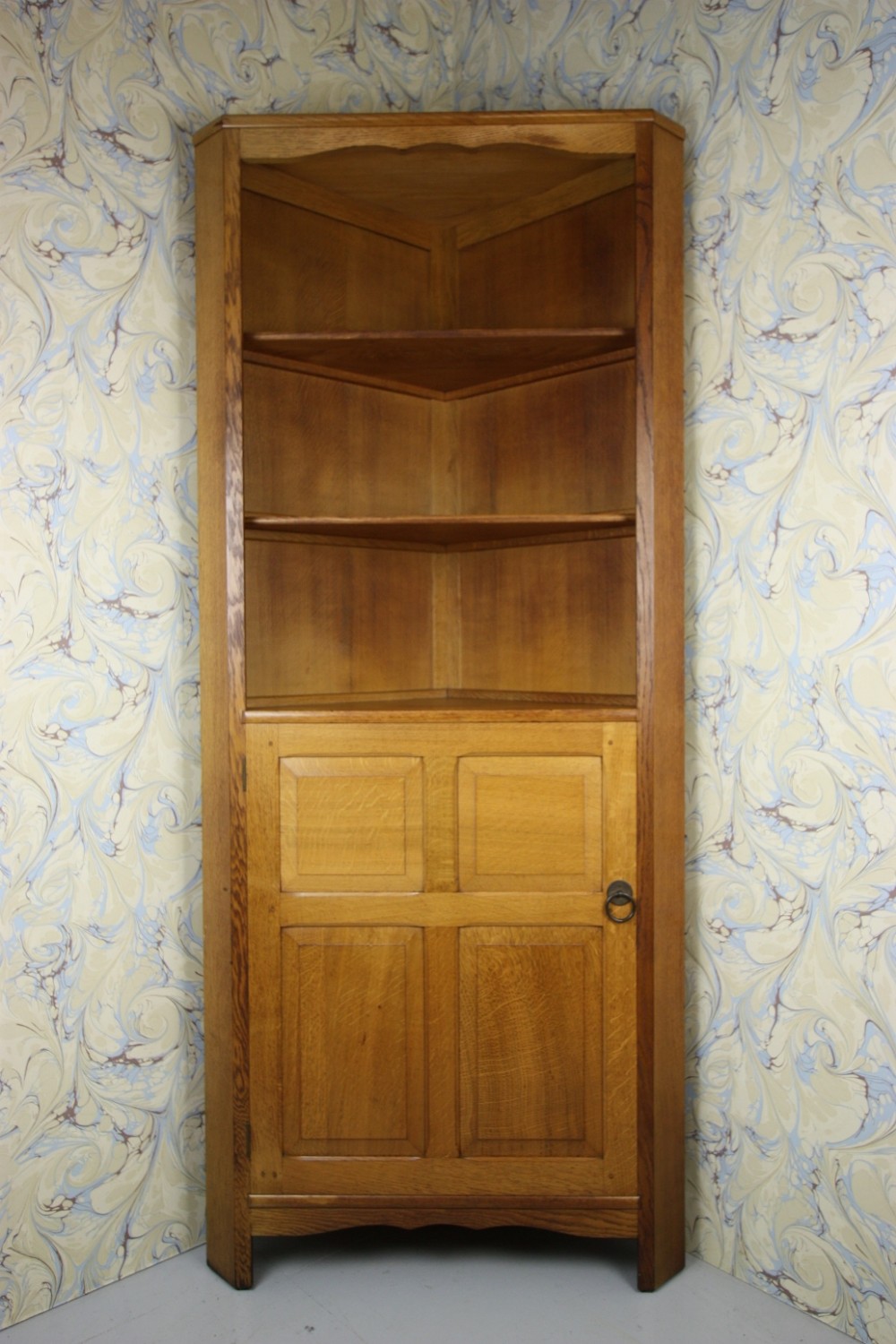 1930's Oak Corner Cupboard by Reynolds & Retailed By Heals.