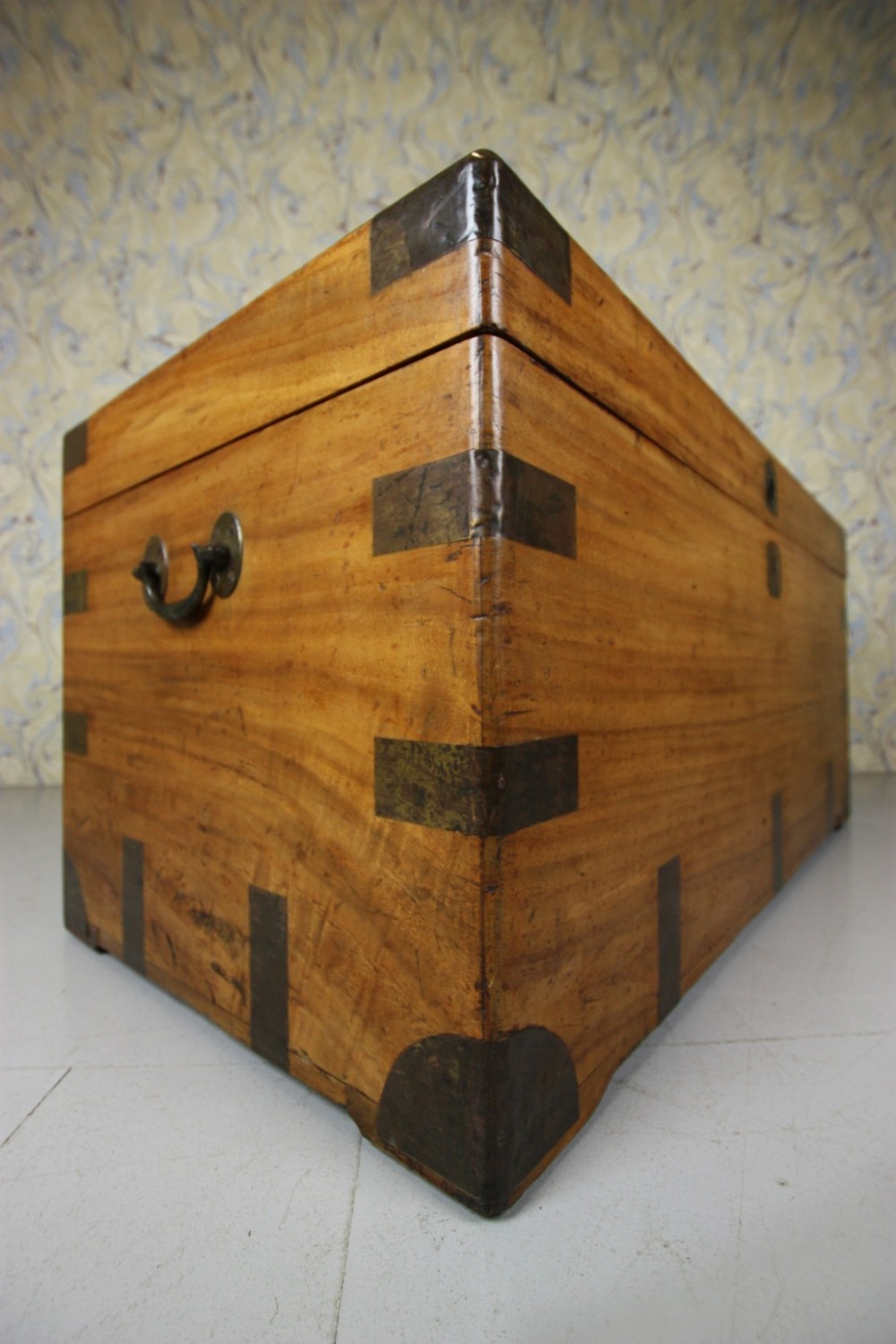 19th Century Antique Camphor Wood Trunk.
