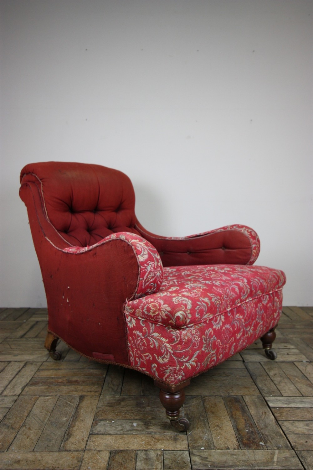 Very Shapely English Antique Armchair.