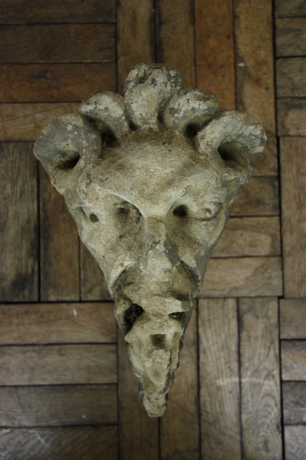 Large 18th Century Antique Stone Keystone Head.