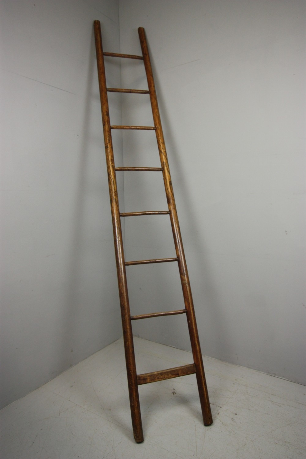 19th Century Antique Elm Wood Ladder.