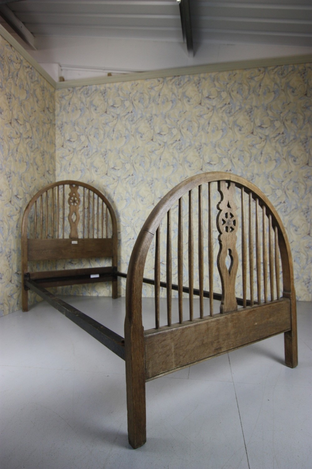Heals 1920's Oak 'Cottage' Single Bed .