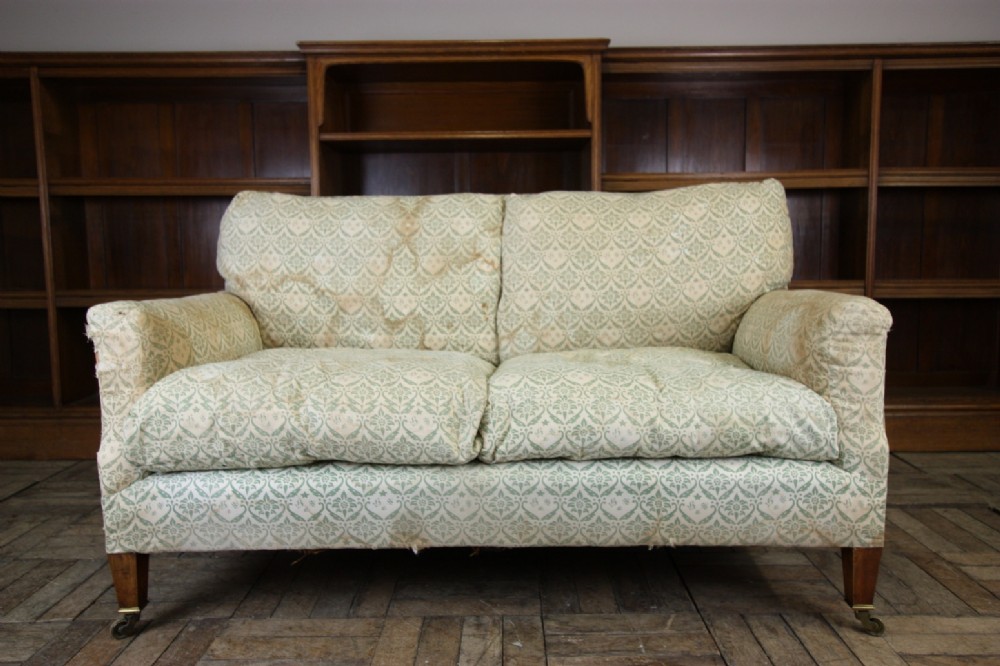 Original Antique Howard & Sons Two Seater Sofa.