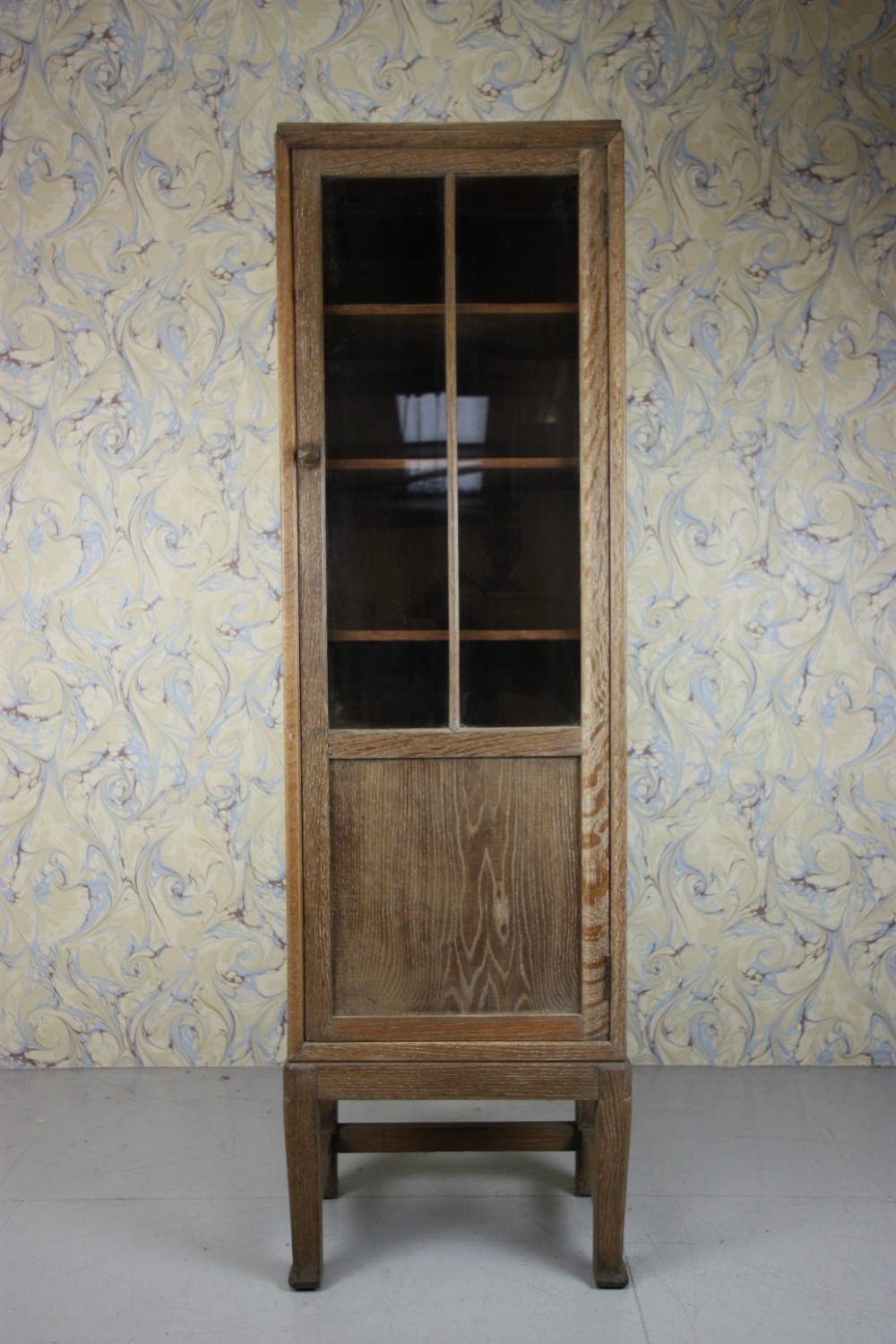 1920's Heals Oak Display Cabinet.