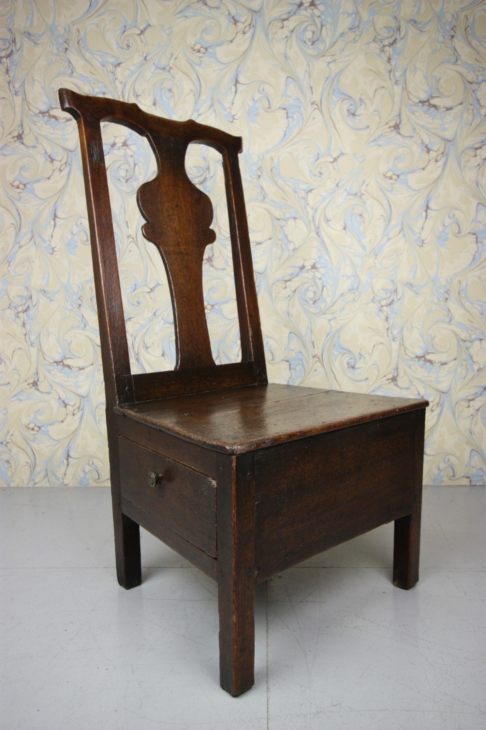 English 18th Century Antique Oak Side Chair