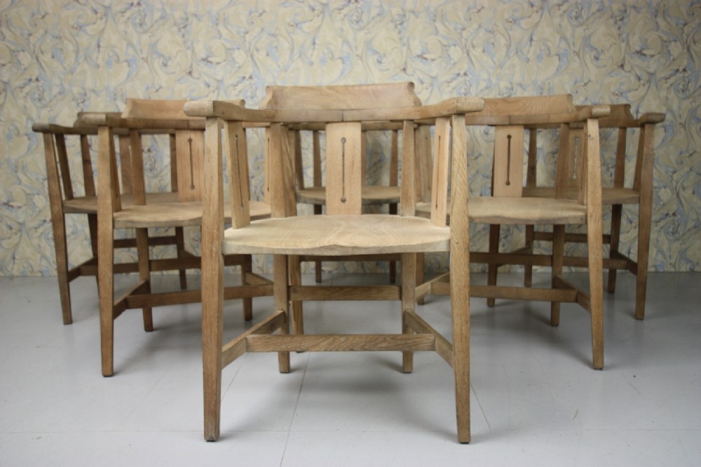 Set of Six Liberty's of London Antique Captains Chairs.