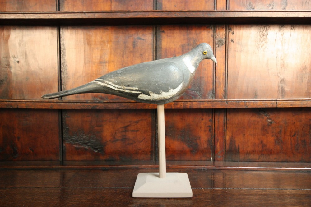 Original English 19th Century Antique Decoy Pigeon.