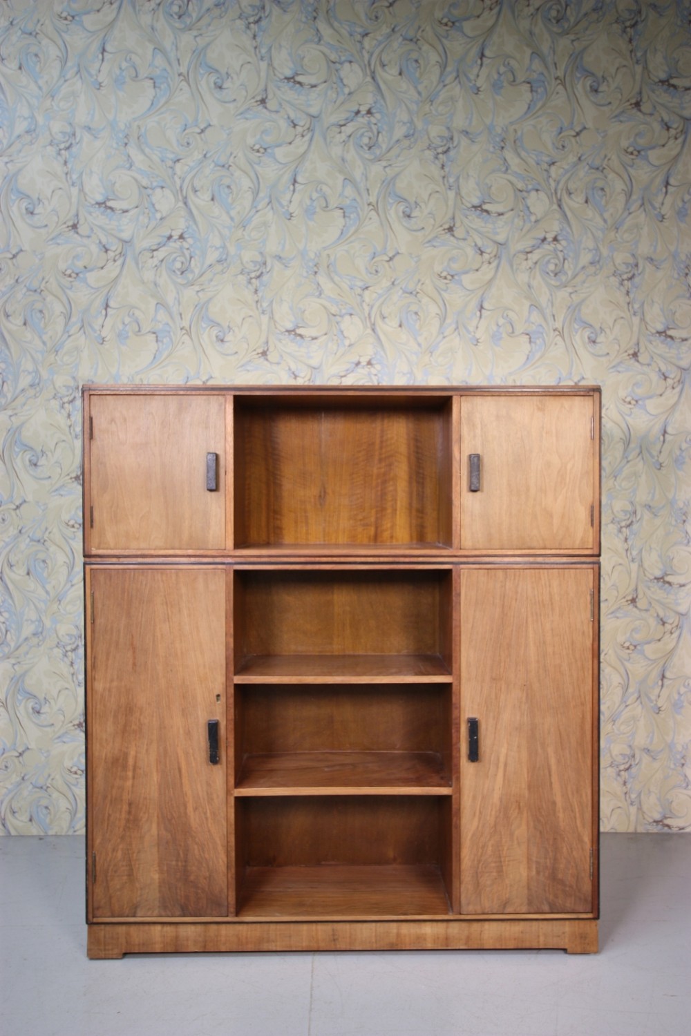 Heals 1930's Walnut Bookcase.