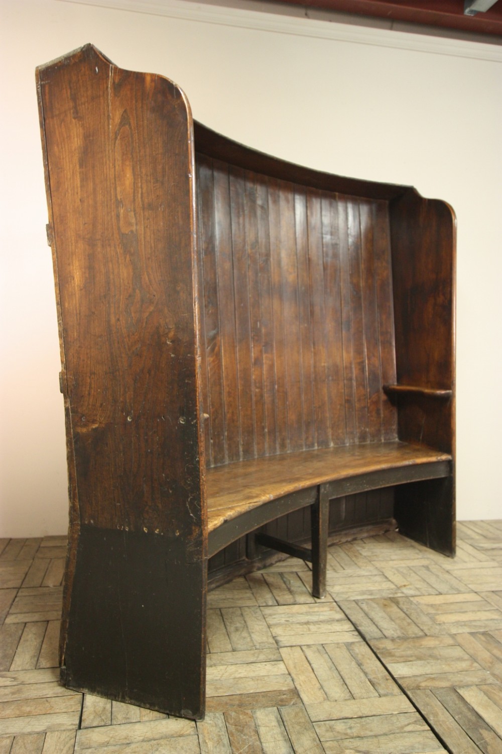 18th Century Antique Elm Tavern Settle Seat.