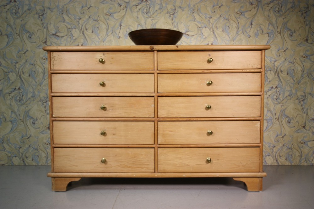 English 19th Century Antique Pine Flight of Drawers.