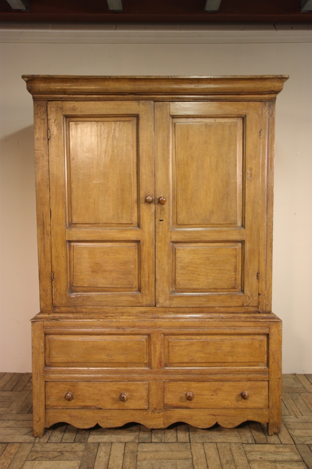 Early 18th Century Antique Livery Cupboard in Original Paint.