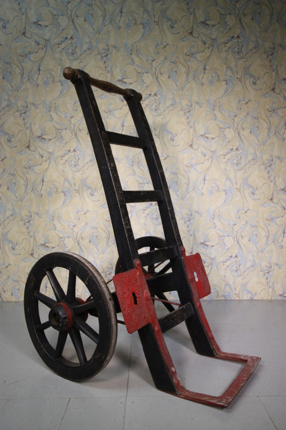 English 19th Century Antique Porter's Railway Trolley.
