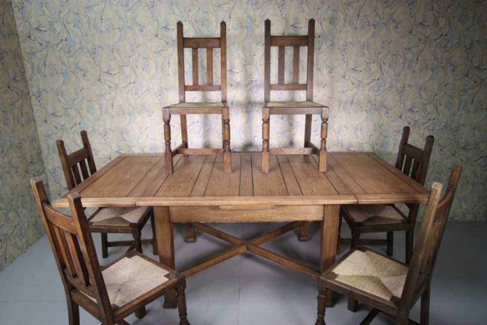 Liberty's of London Antique Dining Table & Chairs.