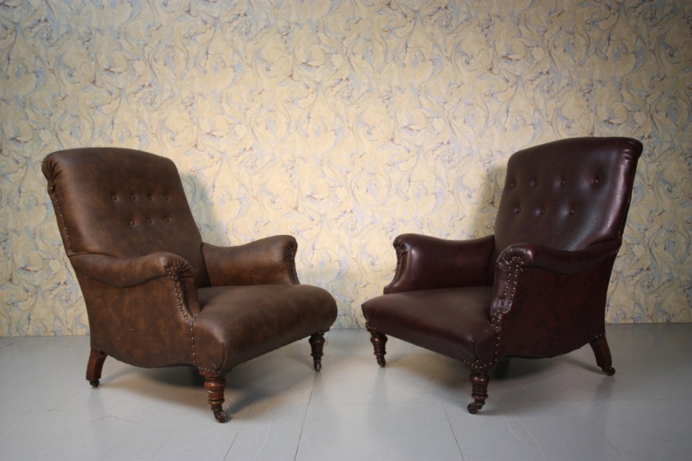 Pair of English Antique Armchairs.