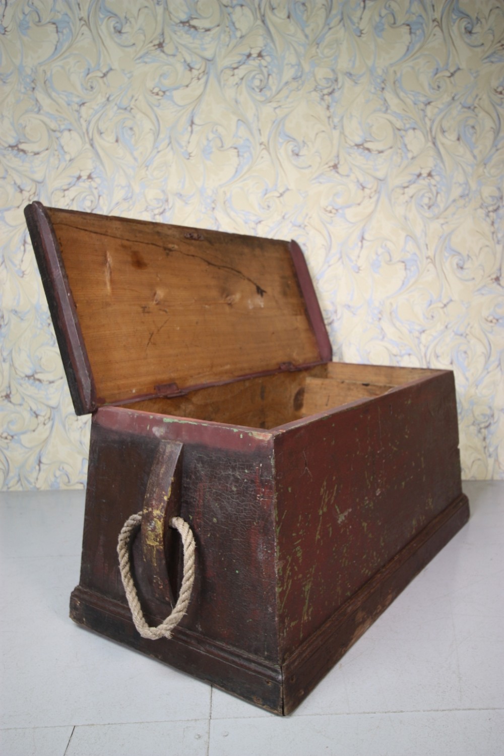 19th Century Antique Ship's Trunk from West Wales.
