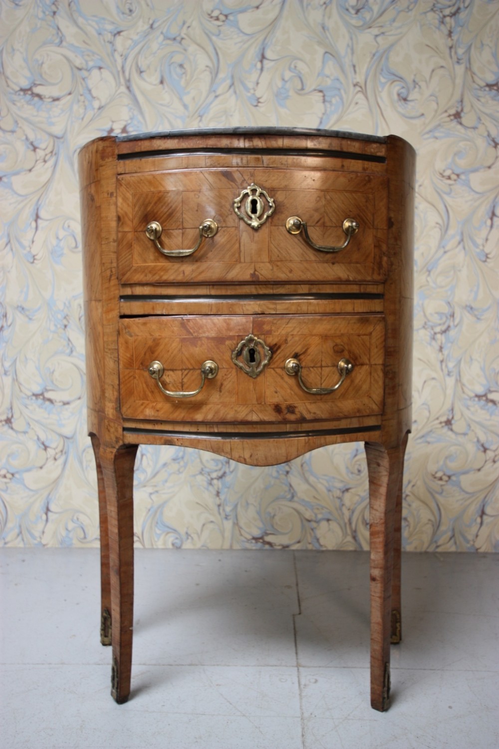 Beautiful Fruitwood Antique Commode Chest.
