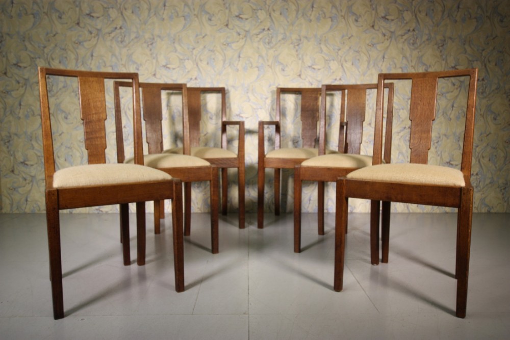 Rare Set of Six 1920's Iconic Dining Chairs by Gordon Russell.
