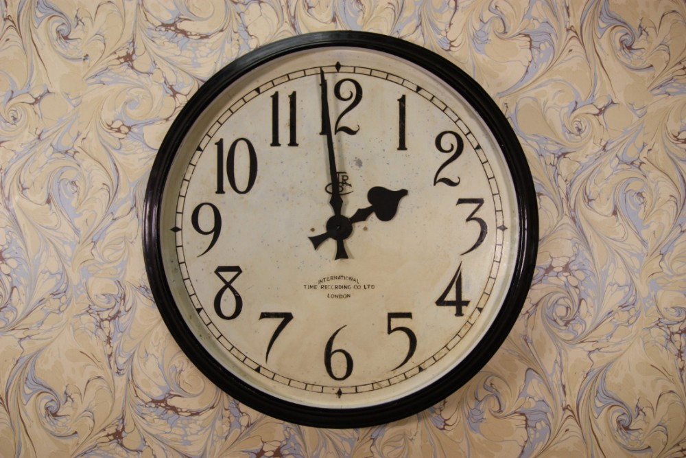 Large 1930's London Maker Factory Clock.