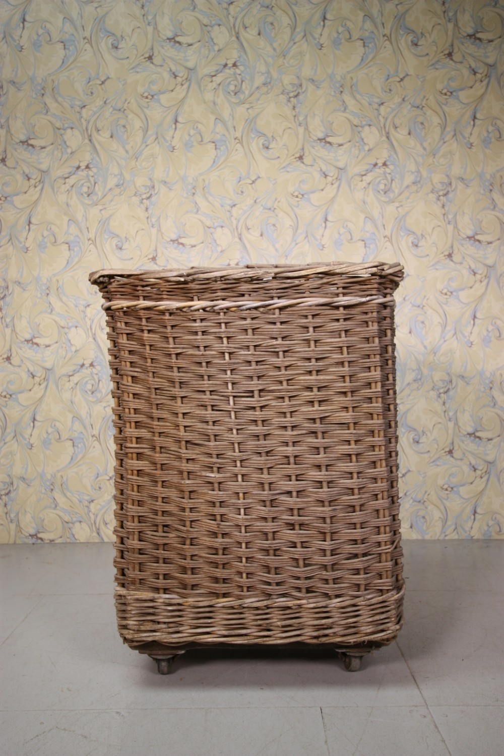 Lovely 1930's Willow Wicker Basket on Wheels.