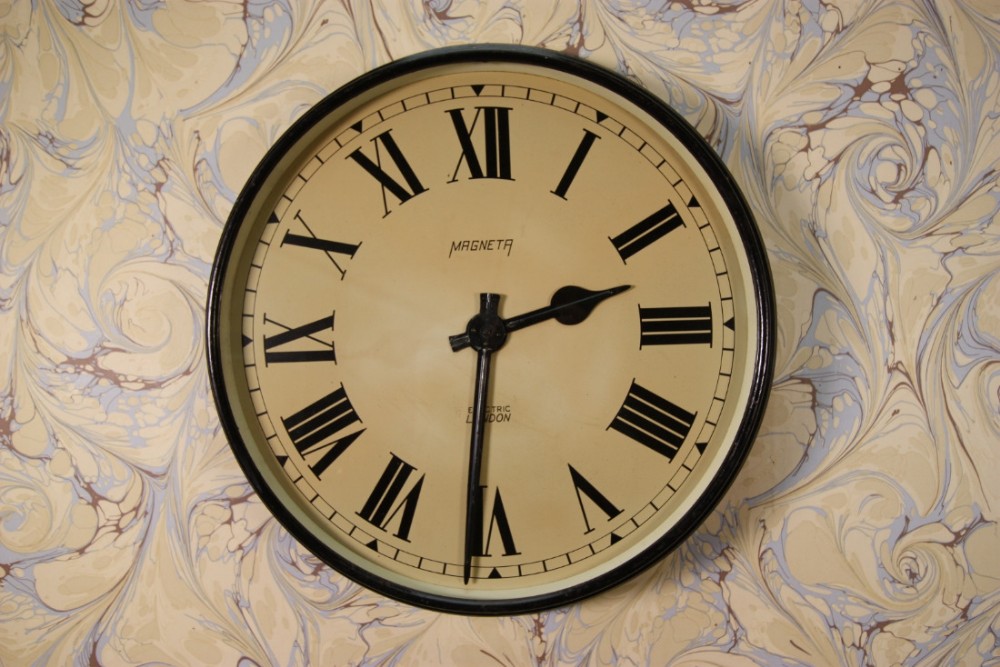 Large 1930's Magneta Factory Clock.