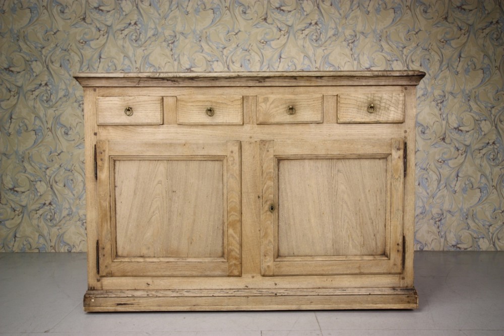 French 18th Century Pale Oak Antique Dresser Base.