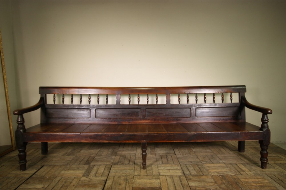 A Superb Georgian Antique Pine Hall Bench.