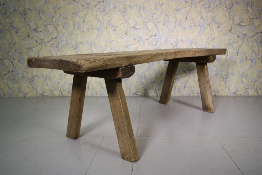 Georgian Antique Elm Pig Bench