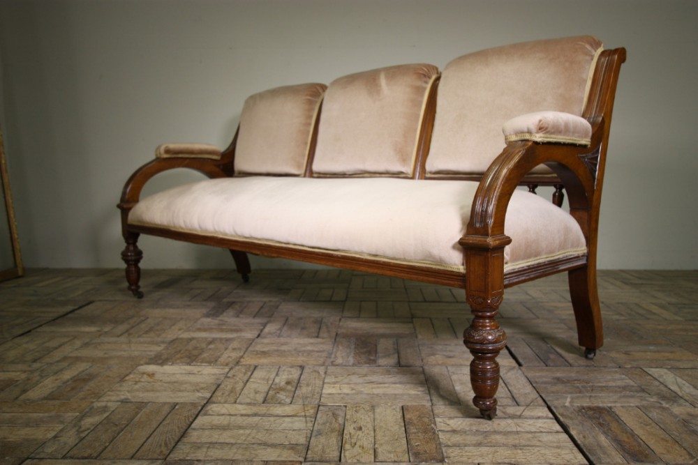 19th Century Antique Walnut Framed Sofa. 