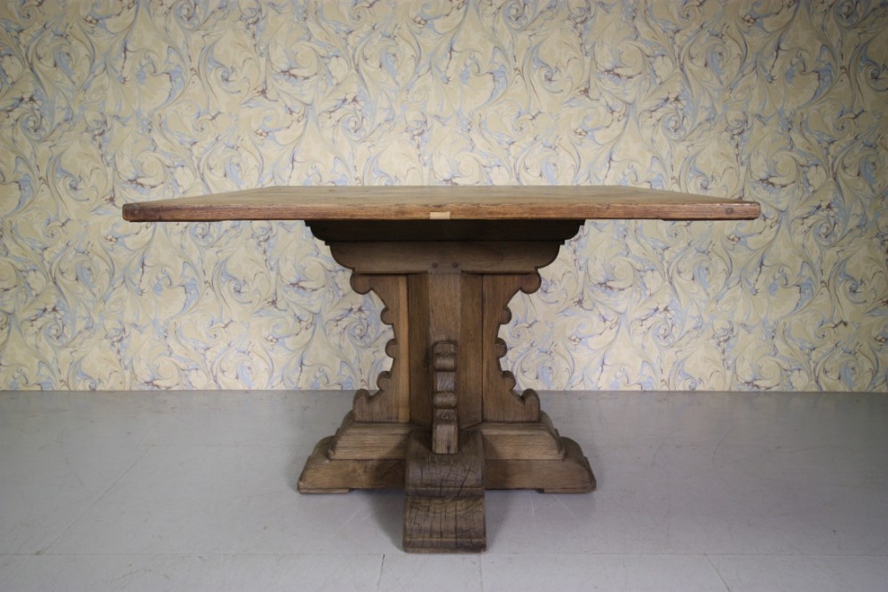 19th Century Antique Parquetry Oak Centre Table.