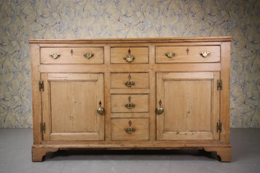 Super Georgian Antique Pine Dresser Base.
