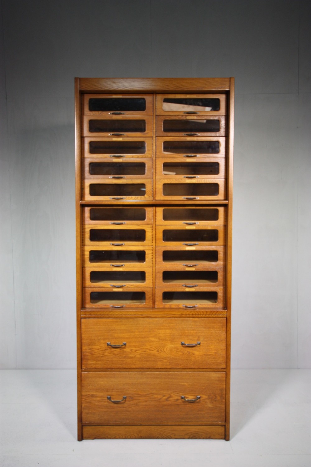 Edwardian Antique Oak Shirt Cabinet. Great Quality.