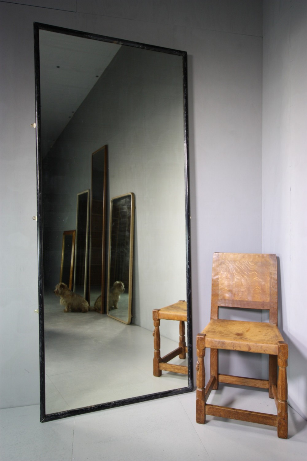 Large English Antique Shop Fitting Mirror.