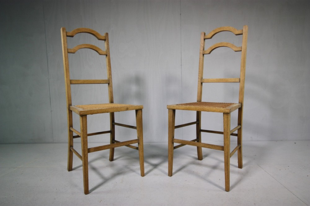 Pair of Edwardian Antique Bedroom Chairs by Heals.