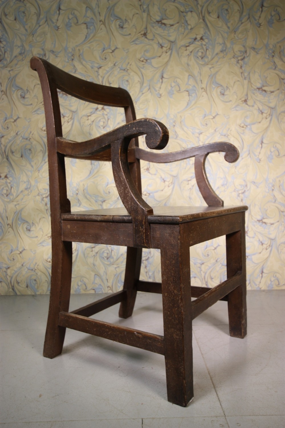 Georgian Welsh Antique Armchair in Original Paint. 