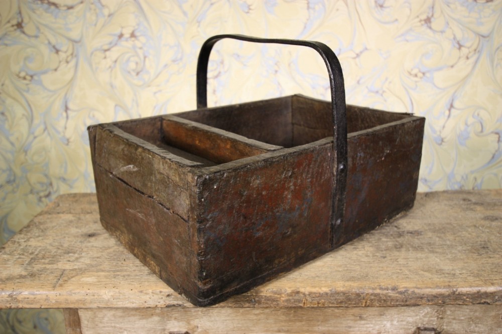 19th Century Antique Oak Farriers Tool Box.