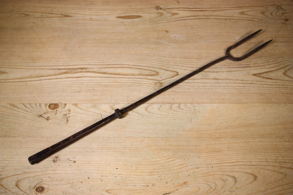 Edwardian Antique Wrought Iron Fore Fork.